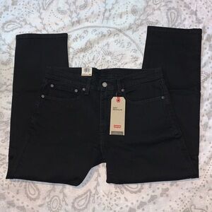 NWT Levi's 505 Classic Straight Leg Regular Fit Black Jeans Sz 34 x 30